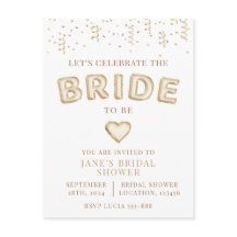 Vamos Celebra A Noiva Para Serem Balões Dourados