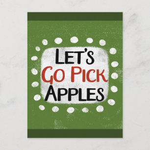 Cartão postal Vamos colher maçãs