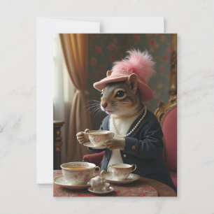 Cartão Postal Vamos Com Chá