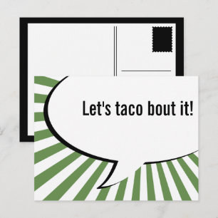 Cartão Postal vamos falar sobre isso taco