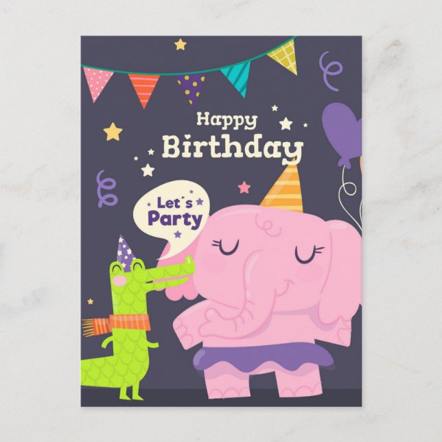 Cartão Postal Vamos Fazer uma Festa (Frente)