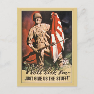 Cartão Postal Vamos lamber a propaganda da 2ª Guerra Mundial ame