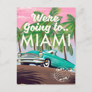 Cartão Postal Vamos para Miami
