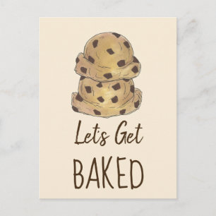 Cartão Postal Vamos Pega Chocolate Chip Cookdie Dough Foodie