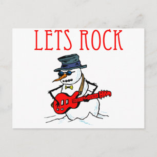 Cartão Postal Vamos Rock Snowman