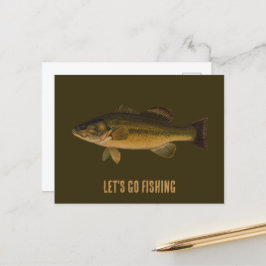 Cartão Postal Vamos Vai Pescar Peixes De Baixo-Baixo-Alcance