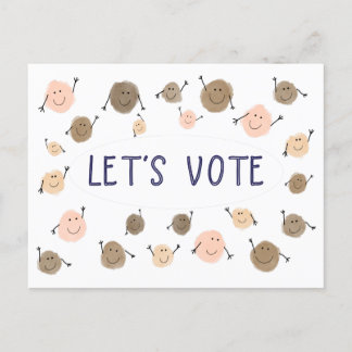 Cartão Postal Vamos Votar
