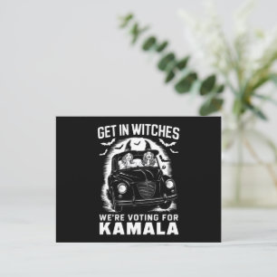 Cartão Postal Vamos votar no Kamala Halloween