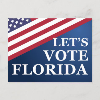 Cartão Postal Vamos Vote Florida Sai Dos Eleitores