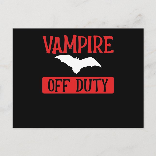 Cartão Postal Vampire bat off duty (Frente)