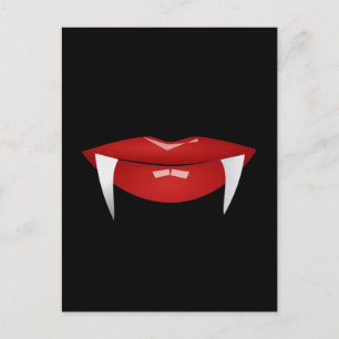 CARTÃO POSTAL VAMPIRE LÁBIOS VERMELHOS