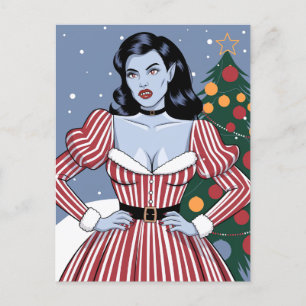 Cartão Postal Vampire Lady Christmas