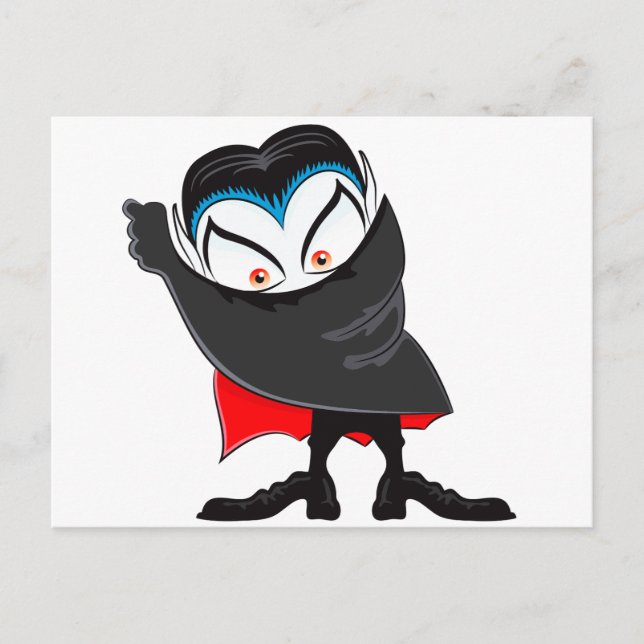 Cartão Postal Vampiro de Halloween (Frente)