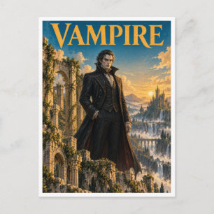 Cartão Postal Vampiro, Monstro da Fantasia Gótica