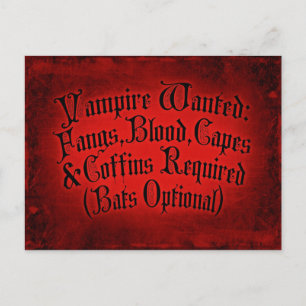 Cartão Postal Vampiro Procurado