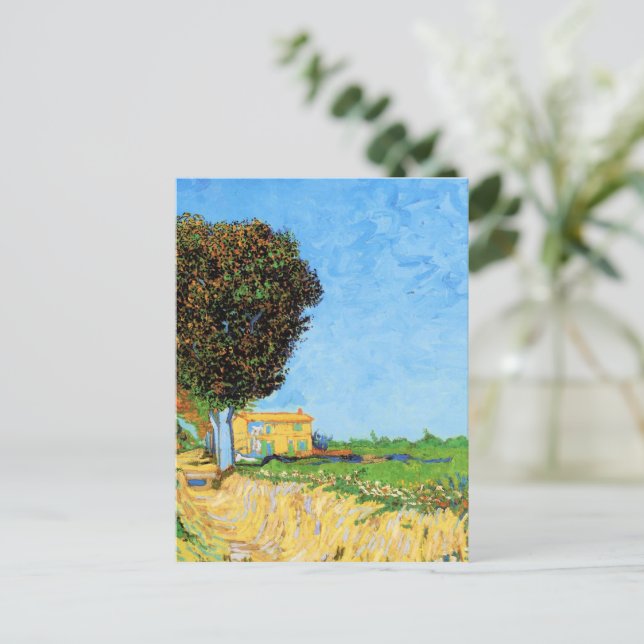 Cartão Postal Van Gogh - A Lane Near Arles, (Em pé/Frente)
