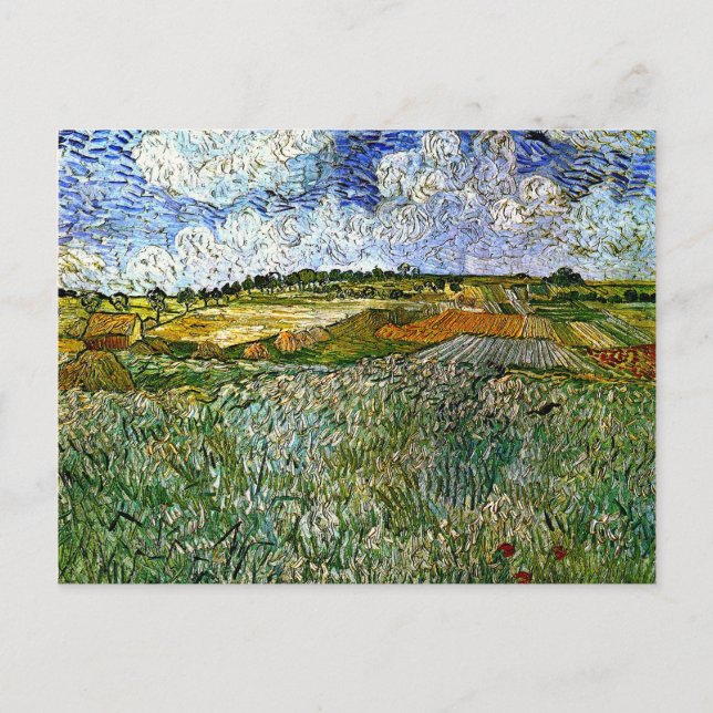 Cartão Postal Van Gogh - A Planície em Auvers (Frente)