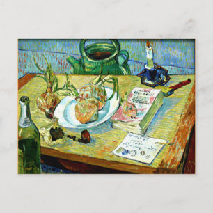 Cartão Postal Van Gogh - A Vida Estática com Uma Placa de Cebol