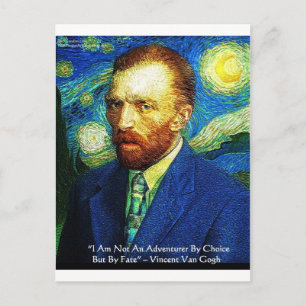 Cartão Postal Van Gogh "Aventureiro Por Destino" Presentes Camis
