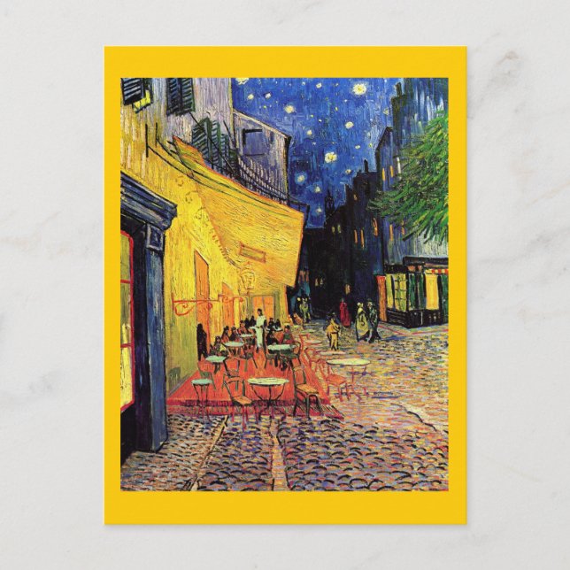 Cartão Postal Van Gogh Cafe Terrace (F467) Belas Artes (Frente)