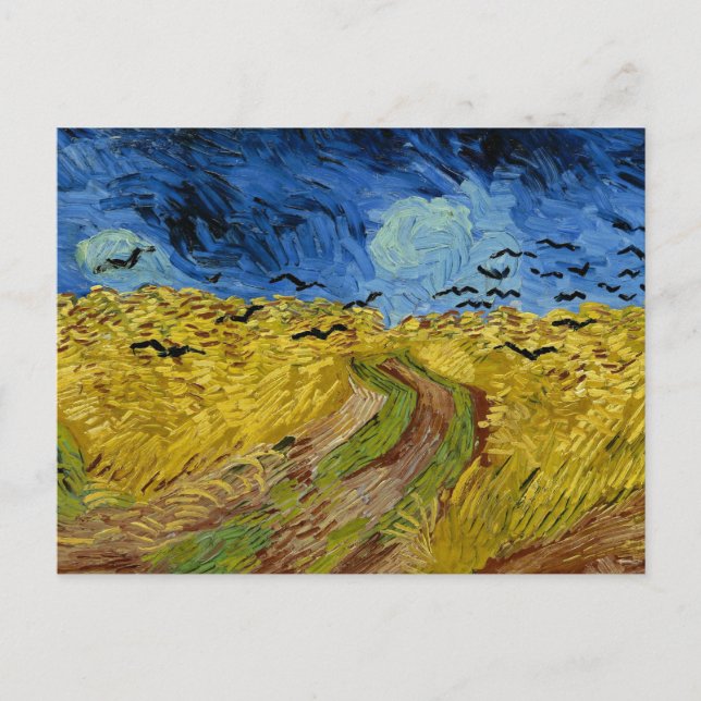 Cartão Postal Van Gogh - Campo de Trigo com Corvos (Frente)
