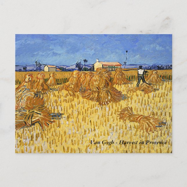 Cartão Postal Van Gogh - Colheita na Provença (Frente)