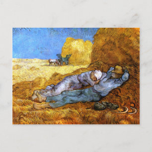 Cartão Postal Van Gogh: Descanse Noon do Trabalho