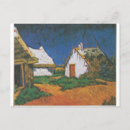 Cartão Postal Van_Gogh_-_Drei_weiße_Hütten_in_Saintes