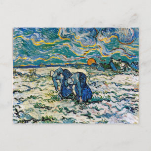 Cartão Postal Van Gogh - Duas Camponesas Cavando na Neve