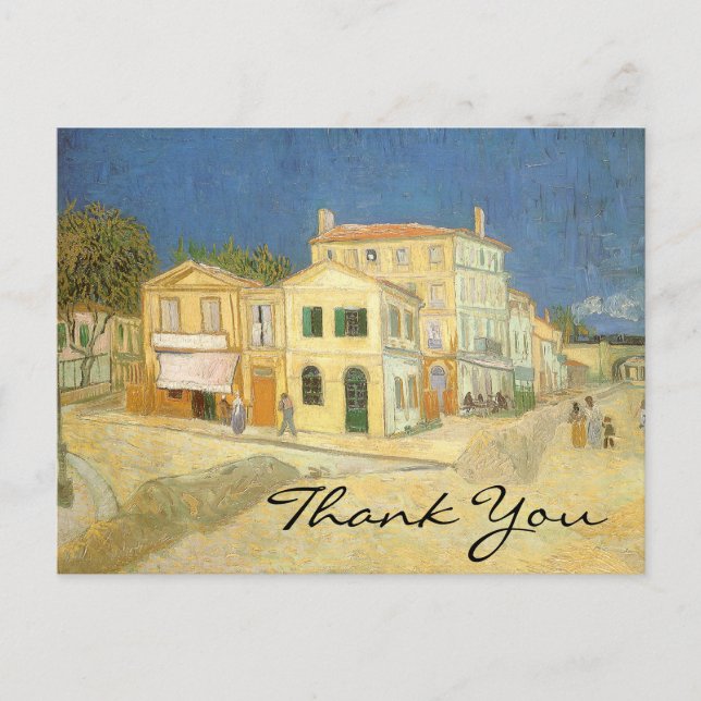 Cartão Postal Van Gogh é a Casa Amarela (Frente)