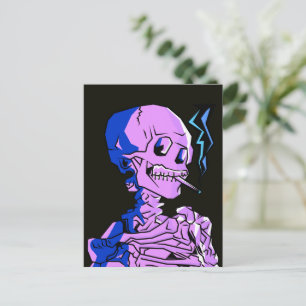 Cartão Postal Van Gogh, Esqueleto com um cigarro aceso