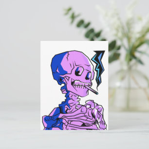 Cartão Postal Van Gogh, Esqueleto com um cigarro aceso