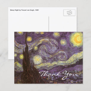 Cartão Postal Van Gogh está no Starry Night