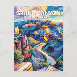 Cartão Postal Van Gogh Grand Canyon — Pintura a óleo colorido