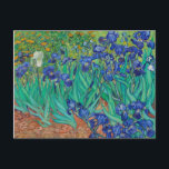 Cartão Postal Van Gogh Irises. impressionismo floral azul<br><div class="desc">Cartaz Van Gogh "Irises". Arte do impressionismo floral azul.</div>