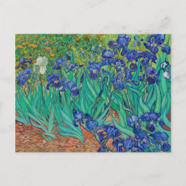 Cartão Postal Van Gogh Irises. impressionismo floral azul