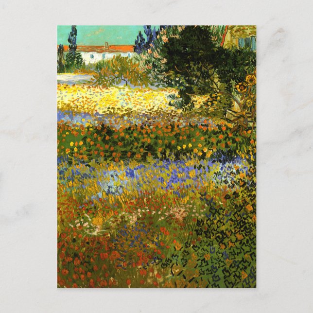 Cartão Postal Van Gogh - Jardim Flor em Arles (Frente)