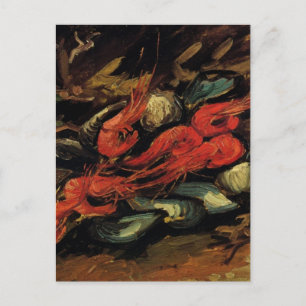 Cartão Postal Van Gogh, Mexilhões e Camarão, Vintage Ainda Vid