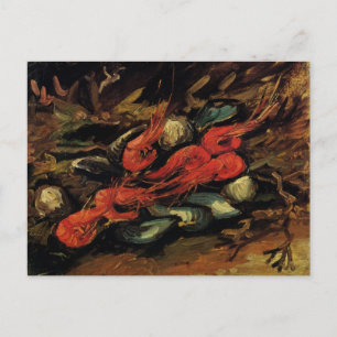 Cartão Postal Van Gogh, Mexilhões e Camarão, Vintage Ainda Vid