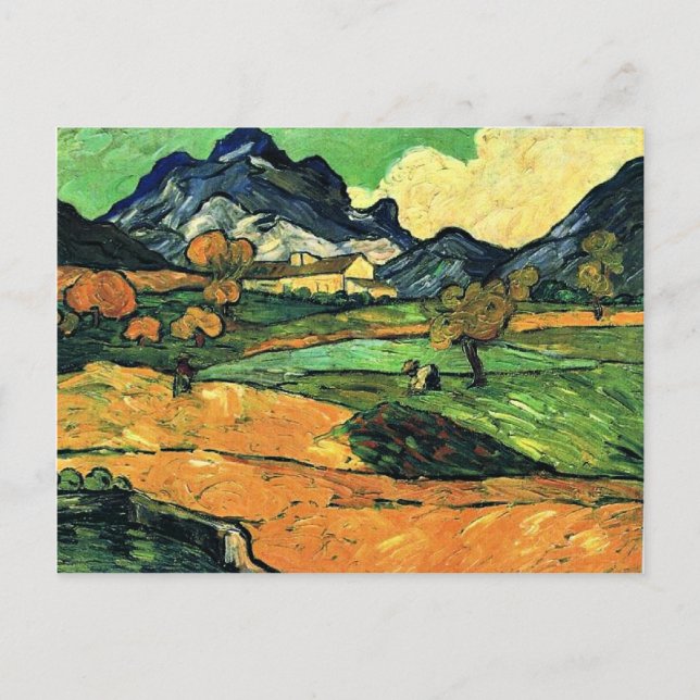 Cartão Postal Van Gogh - Monte Gaussier com Mas de Santo-Paul (Frente)