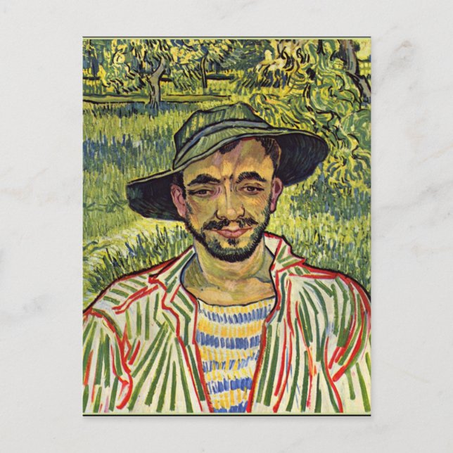 Cartão Postal Van Gogh - O Gardener (também conhecido por Jovem  (Frente)