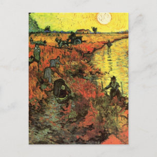 Cartão Postal Van Gogh, O Vineyard Vermelho, Impressionismo Vint