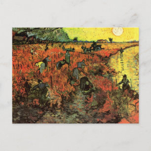 Cartão Postal Van Gogh, O Vineyard Vermelho, Impressionismo Vint