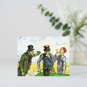 Cartão Postal Van Gogh - Os Bebedores, pintura famosa, 