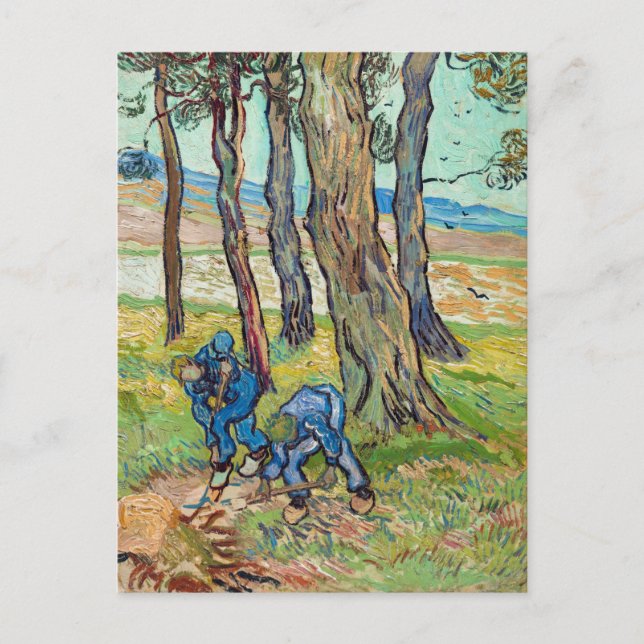 Cartão Postal Van Gogh - Os Diggers, famosa pintura, (Frente)