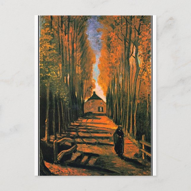 Cartão Postal Van Gogh - Poplars no outono (Frente)