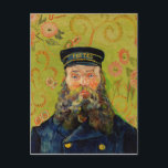 Cartão Postal Van Gogh Postman. Retrato impressionismo<br><div class="desc">Cartaz de Van Gogh "The Postman (Joseph Roulin)".</div>