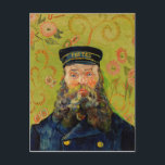 Cartão Postal Van Gogh Postman. Retrato impressionismo<br><div class="desc">Cartaz de Van Gogh "The Postman (Joseph Roulin)".</div>