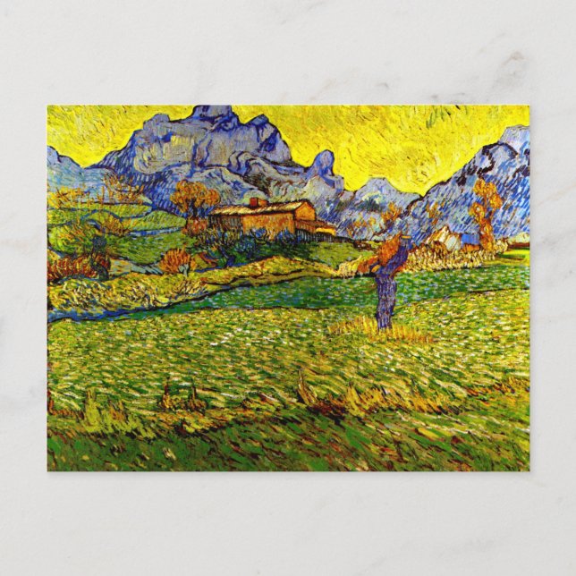 Cartão Postal Van Gogh - Prado nas Montanhas (Frente)