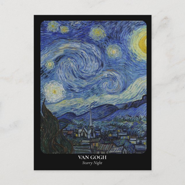Cartão Postal VAN GOGH / Starry Night (Frente)